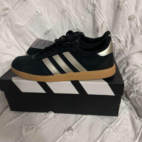 Adidas Black with Gold Stripes Sneakers - Picture 3 of 7